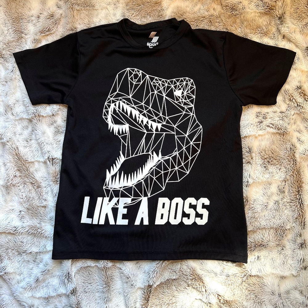 FREE when bundled - Dinosaur Like a Boss T-Shirt - Kids M (7-8) Bundle Discount